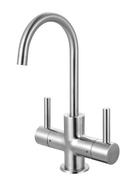 Double Handle Hot and Cold Water Dispenser Faucet in Stainless Steel