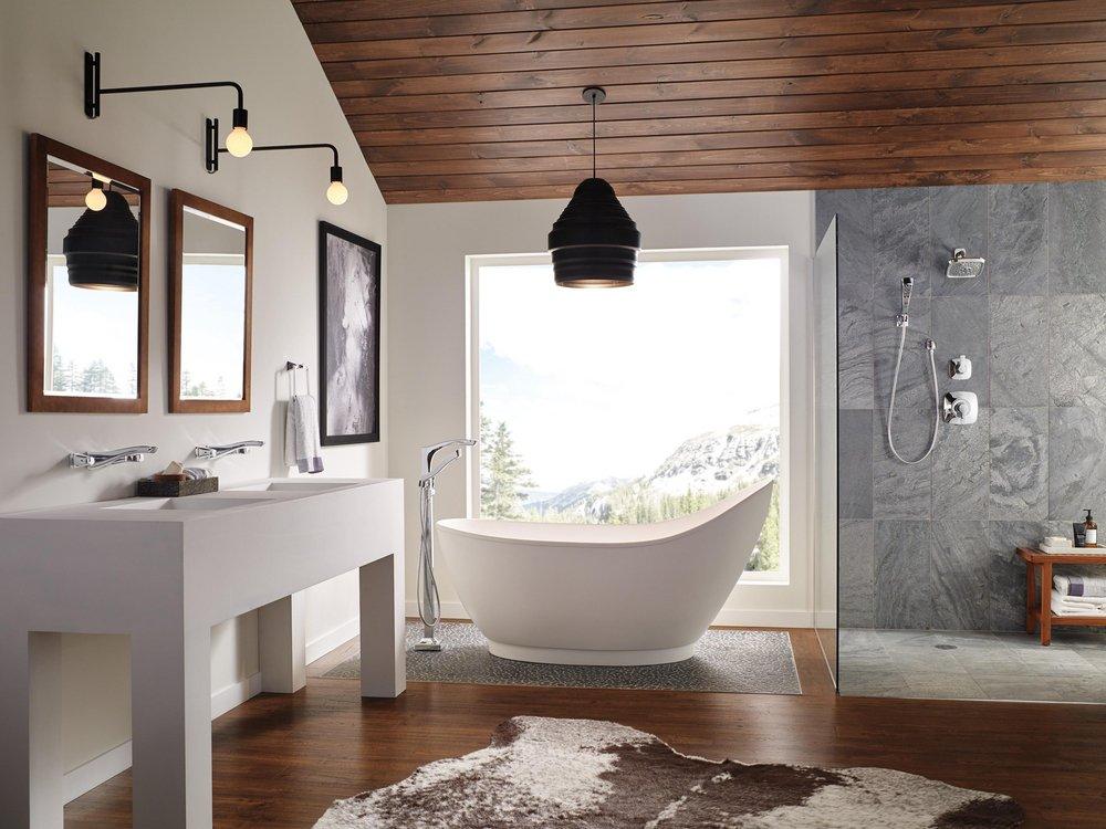 Delta Faucet Chrome 3-Function Tub and Shower Diverter Valve with Single Lever Handle 