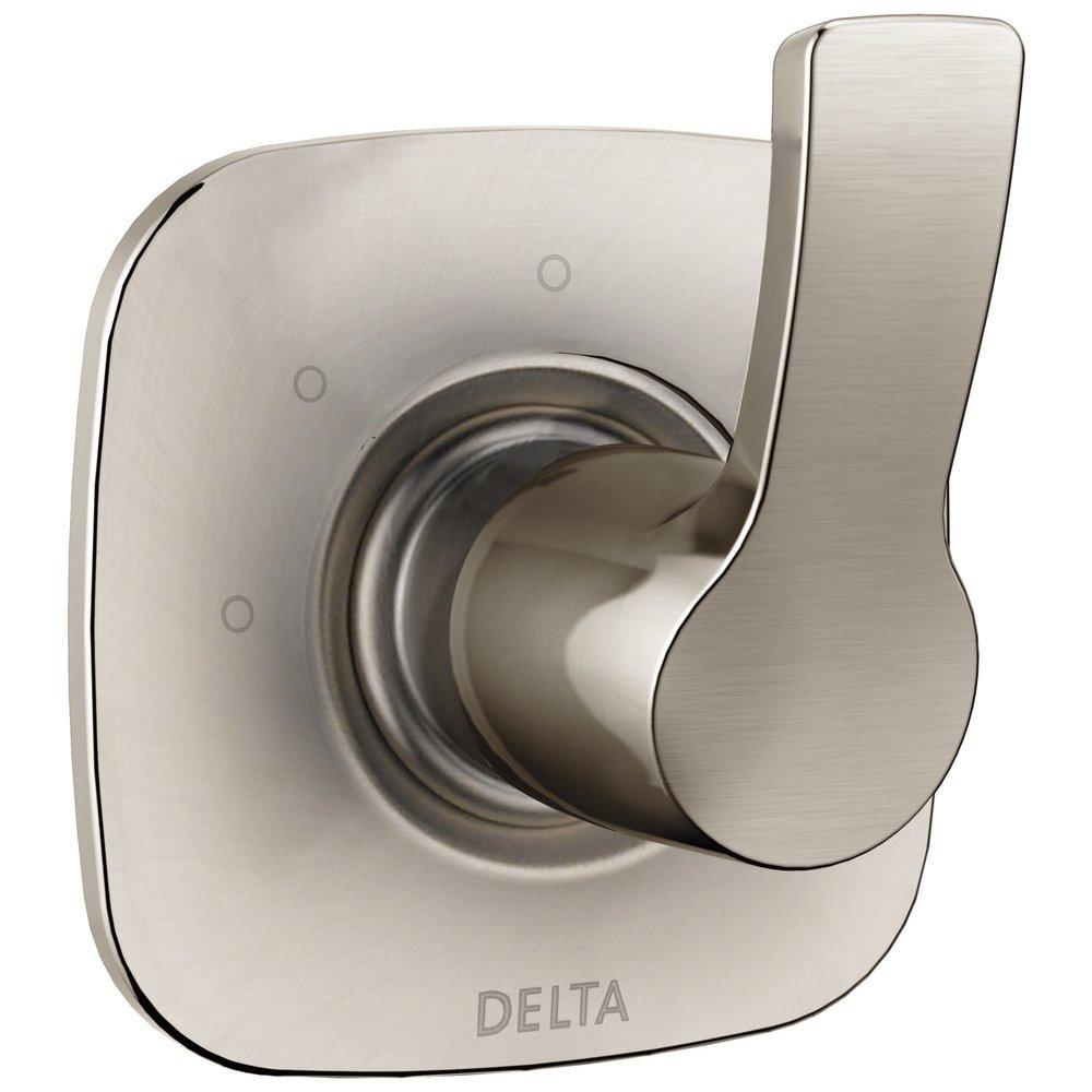 Delta Faucet Stainless 3-Function Tub and Shower Diverter Valve with Single Lever Handle 