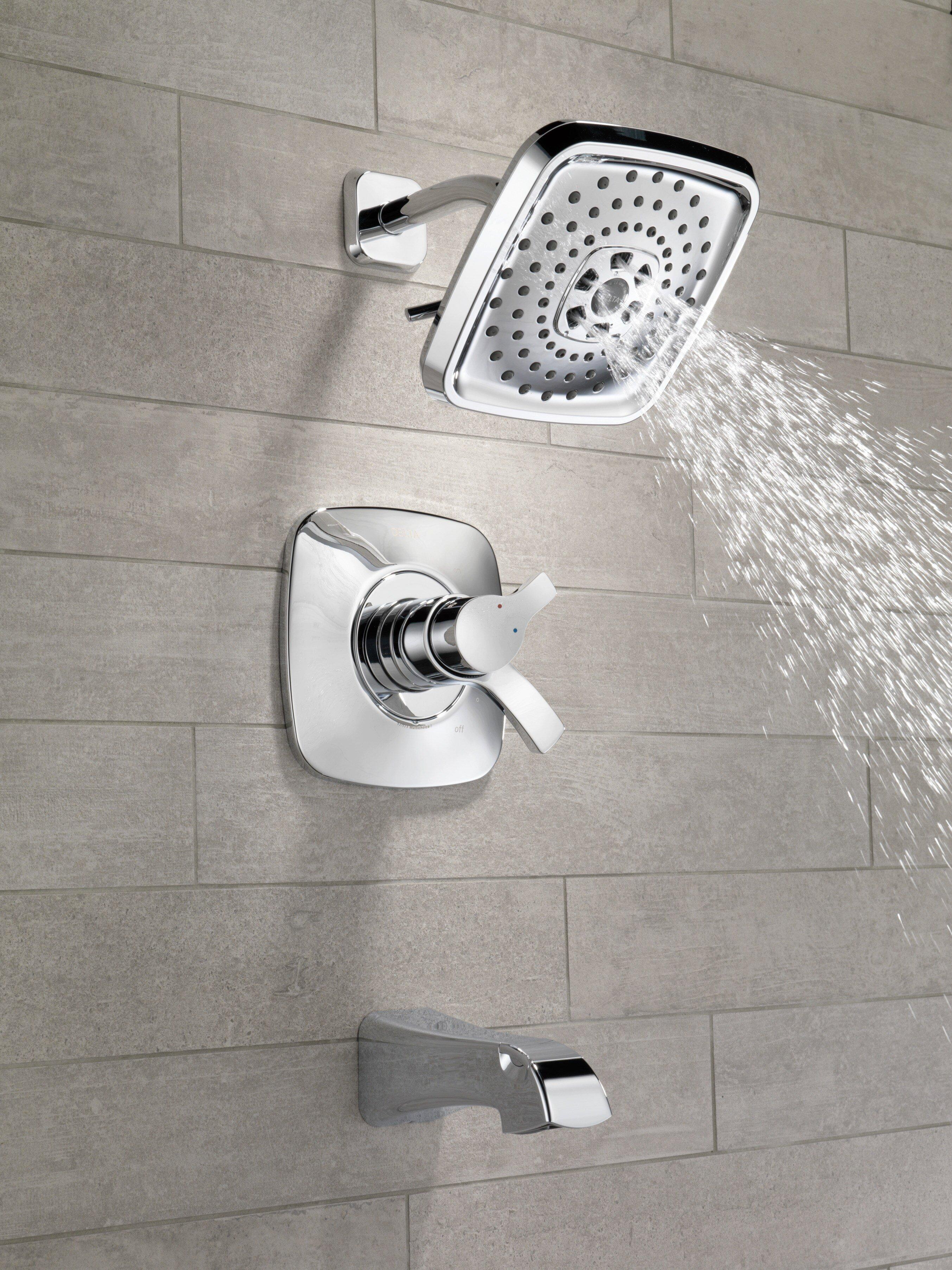 Delta Faucet Stainless Two Handle Multi Function Bathtub & Shower Faucet (Trim Only) 