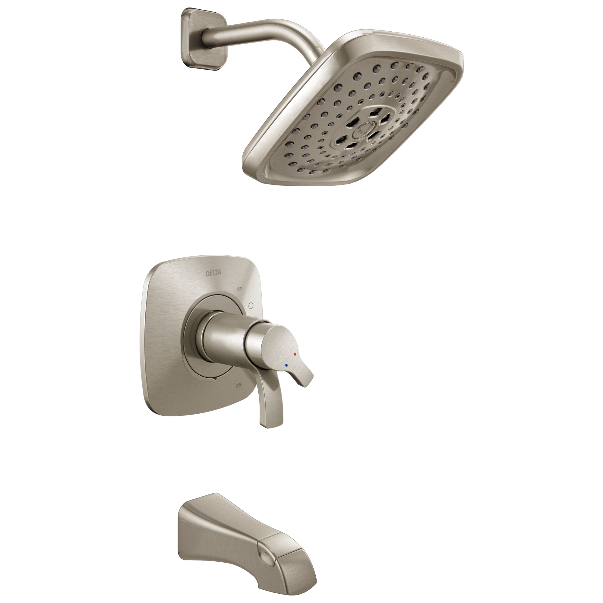 Delta Faucet Stainless Two Handle Multi Function Bathtub & Shower Faucet (Trim Only) 