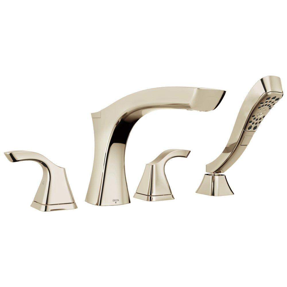 Delta Faucet Polished Nickel Two Handle Roman Tub Faucet Trim Only 