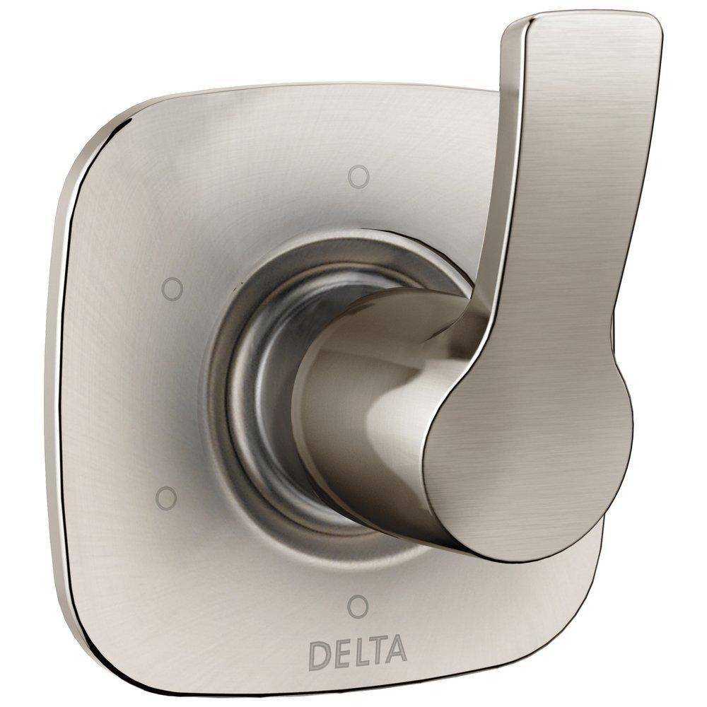 Delta Faucet Stainless 6-Function Tub and Shower Diverter Valve with Single Lever Handle 