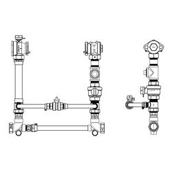 2 in. Brass Water Service Meter Setter