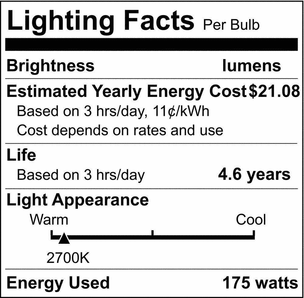 175W 5-1/3 in. BR38 Incandescent Light Bulb with a Medium E-26 Base Dimmable 