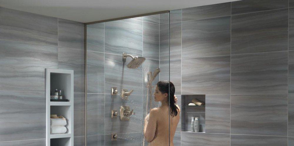 Delta Faucet Stainless Pressure Balance Shower Trim with Double Lever Handle (Trim Only) 