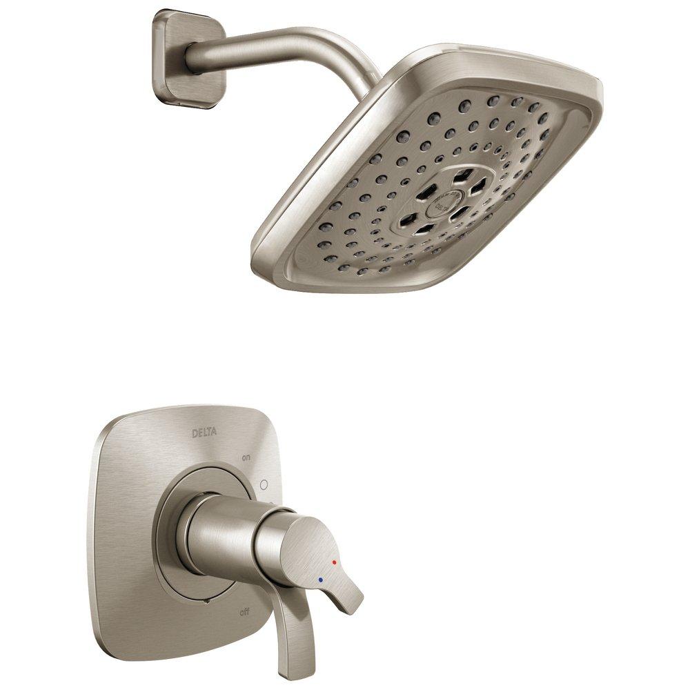 Delta Faucet Stainless Pressure Balance Shower Trim with Double Lever Handle (Trim Only) 