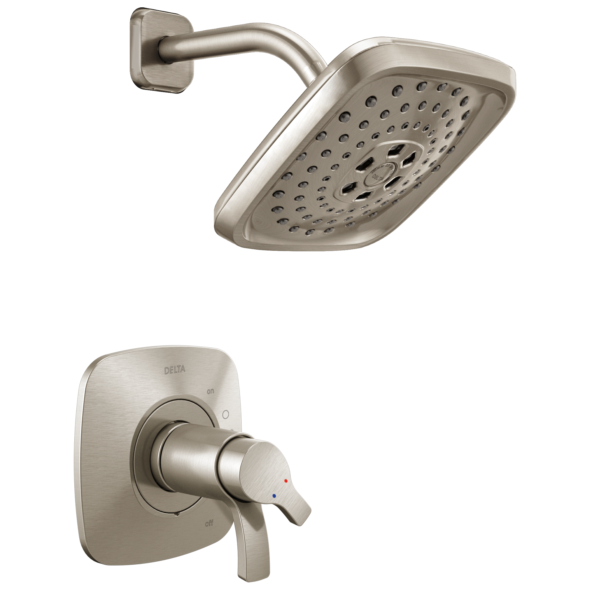 Delta Faucet Stainless Pressure Balance Shower Trim with Double Lever Handle (Trim Only) 