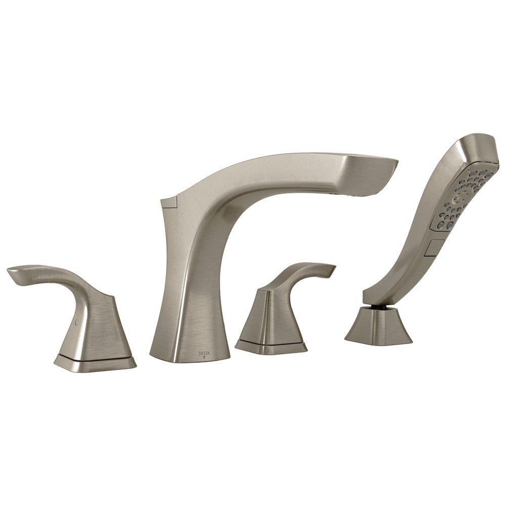 Delta Faucet Stainless Two Handle Roman Tub Faucet Trim Only 