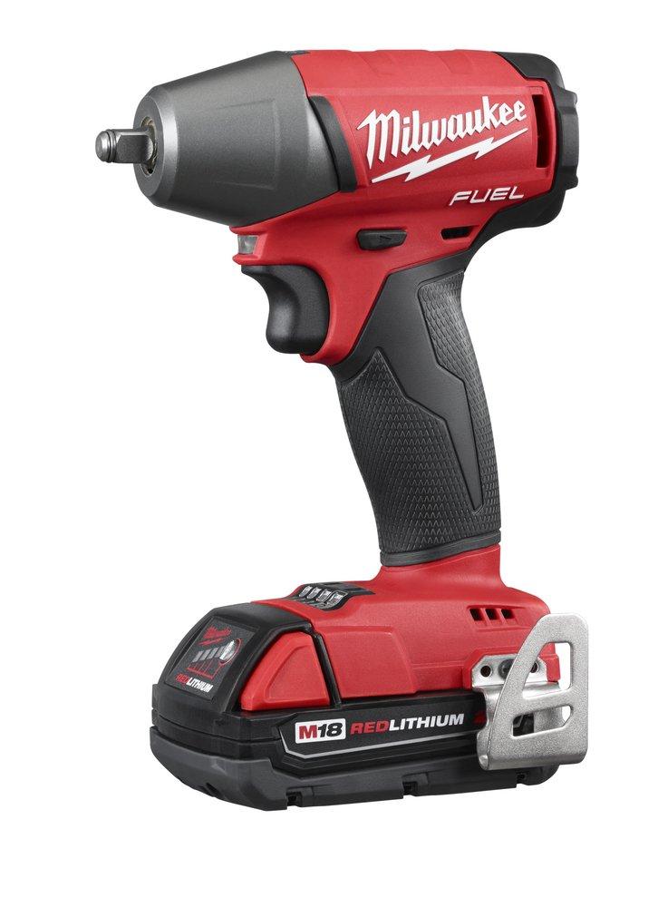 Milwaukee&reg; Red Compact Impact Wrench with Friction Ring Kit 