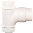 3 in. No-Hub Plain End Straight and Sanitary PVDF Tee in Cream