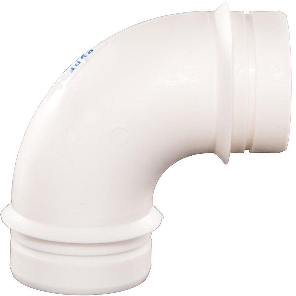 Orion Fittings Cream Plain End Straight PVDF 90 Degree Elbow in Cream 