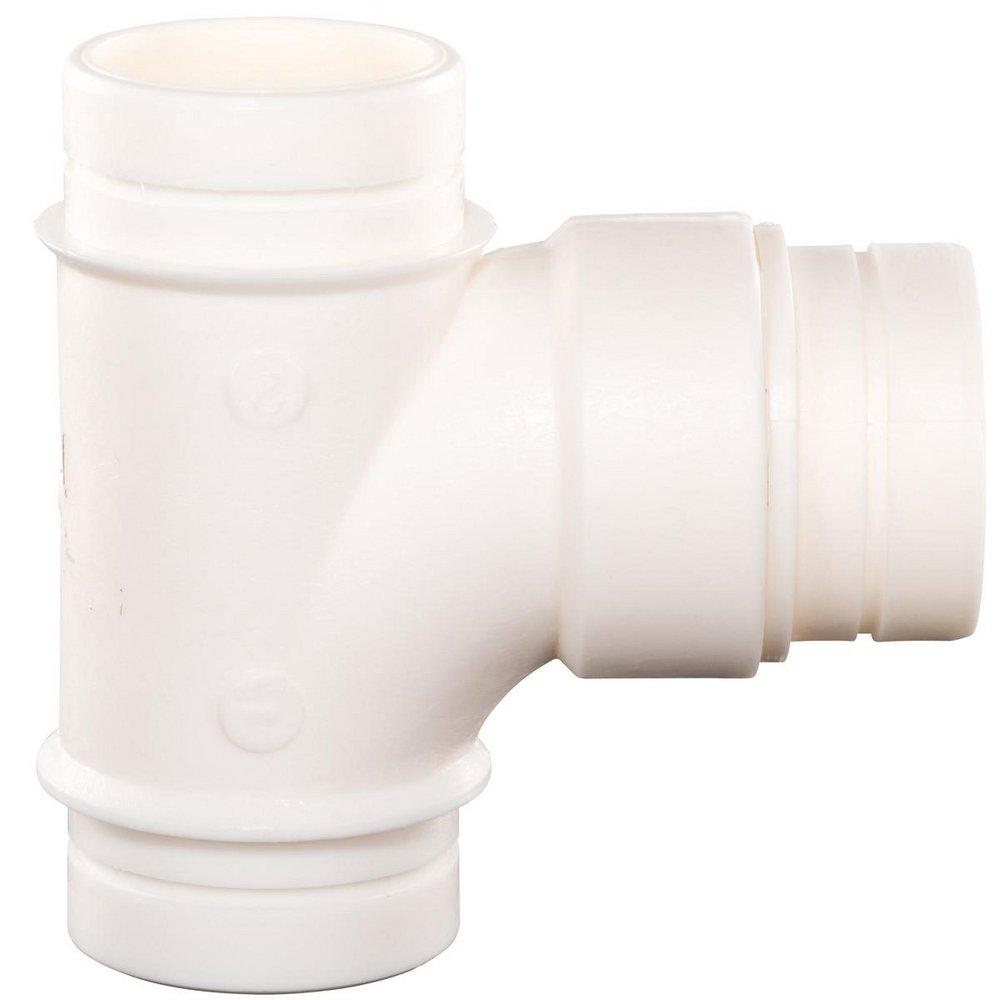 Orion Fittings Cream No Hub PVDF Sanitary Tee 