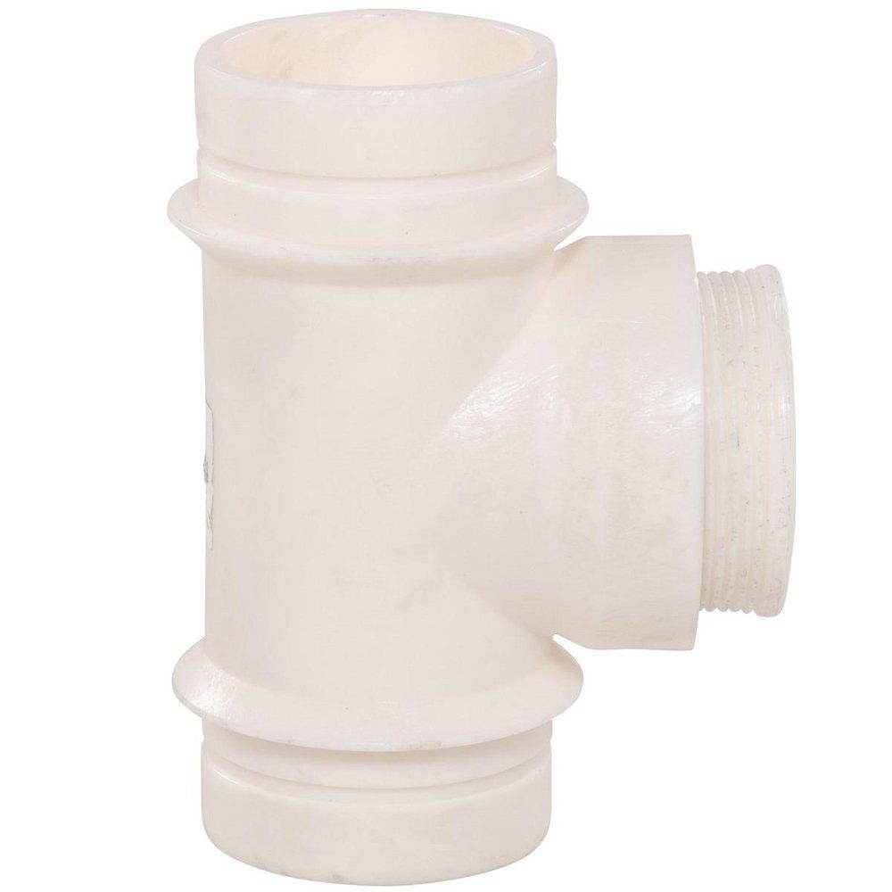 Orion Fittings Cream No-Hub Plain End Straight PVDF Clean-Out Tee in Cream 