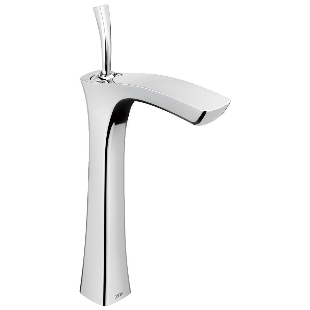 Delta Faucet Chrome Single Handle Vessel Filler Bathroom Sink Faucet 