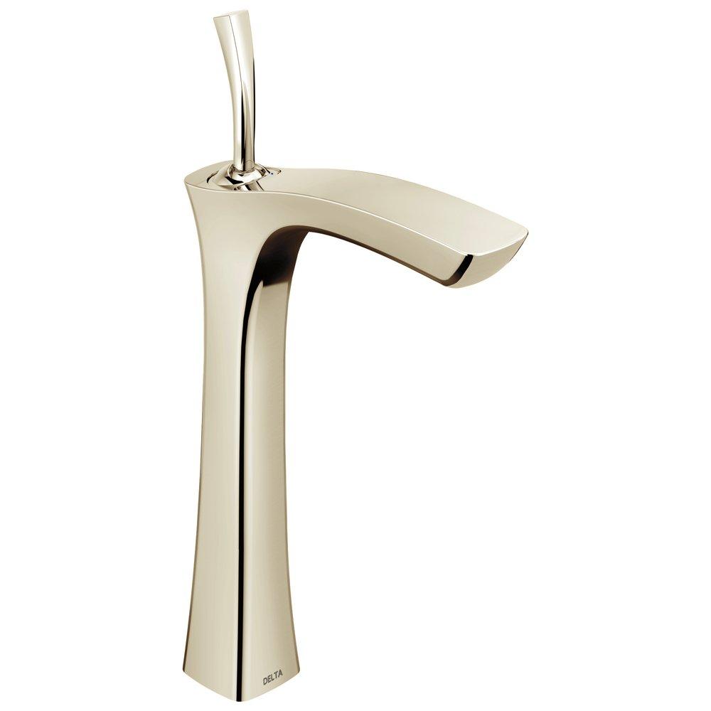 Delta Faucet Polished Nickel Single Handle Vessel Filler Bathroom Sink Faucet 