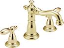 Delta Faucet Brilliance&reg; Polished Brass Two Handle Widespread Bathroom Sink Faucet with Pop-Up Drain Assembly 