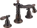 Delta Faucet Venetian Bronze Two Handle Widespread Bathroom Sink Faucet with Pop-Up Drain Assembly 