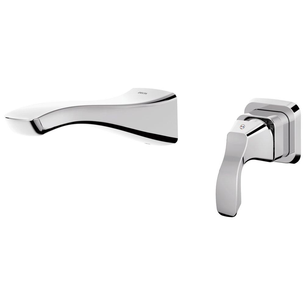 Delta Faucet Chrome Single Handle Widespread Bathroom Sink Faucet 