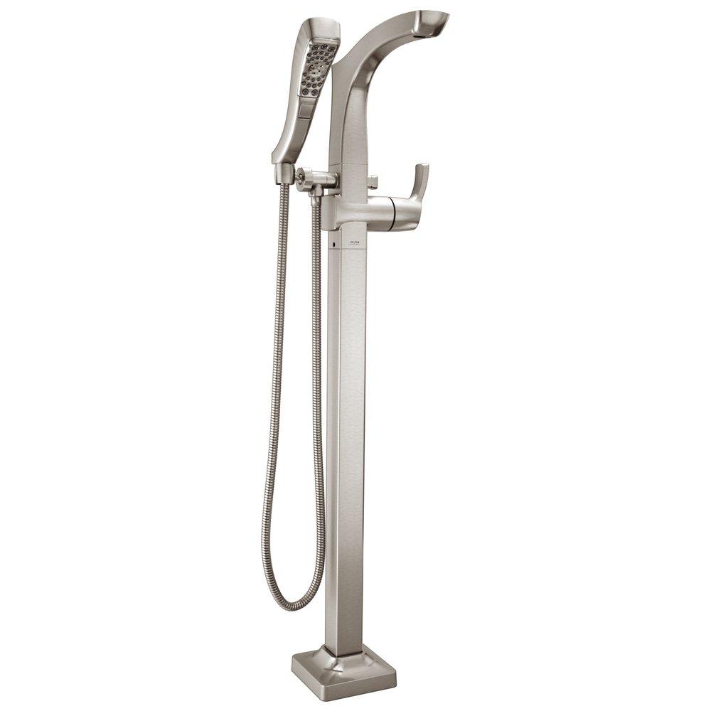 Delta Faucet Stainless Single Lever Handle Floor Mount Filler Trim Only 