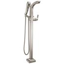 Single Lever Handle Floor Mount Filler in Brilliance Stainless Trim Only