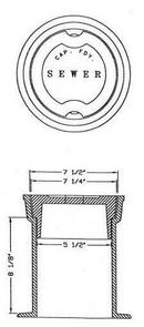 7-1/4 in. Cast Iron Cleanout Frame with Sewer Cover