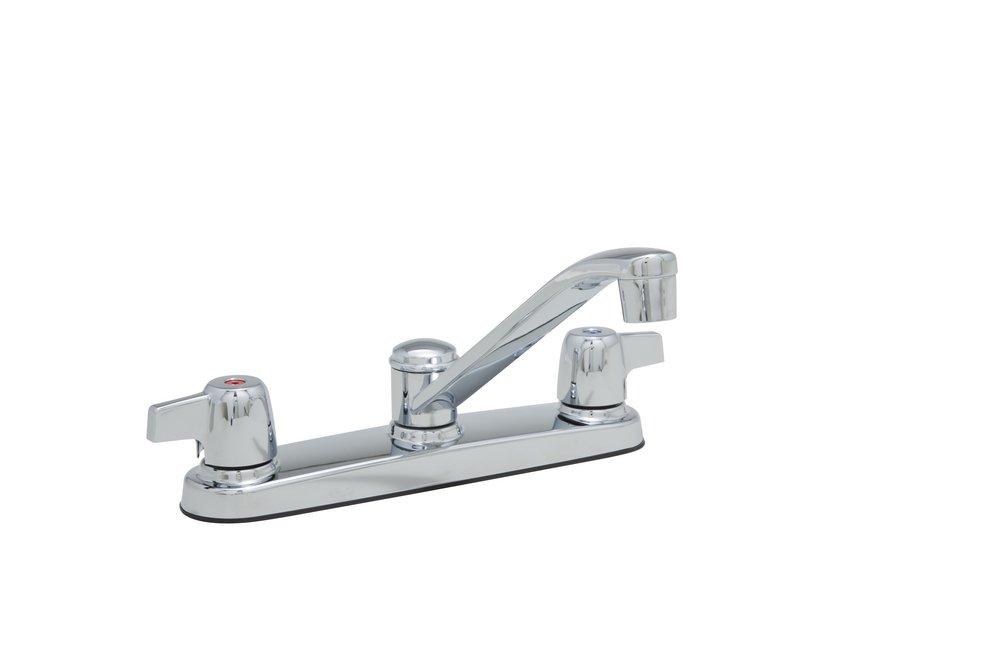 PROFLO&reg; Polished Chrome Two Handle Kitchen Faucet 