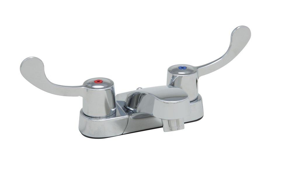 PROFLO® Polished Chrome Two Handle Centerset Bathroom Sink Faucet 