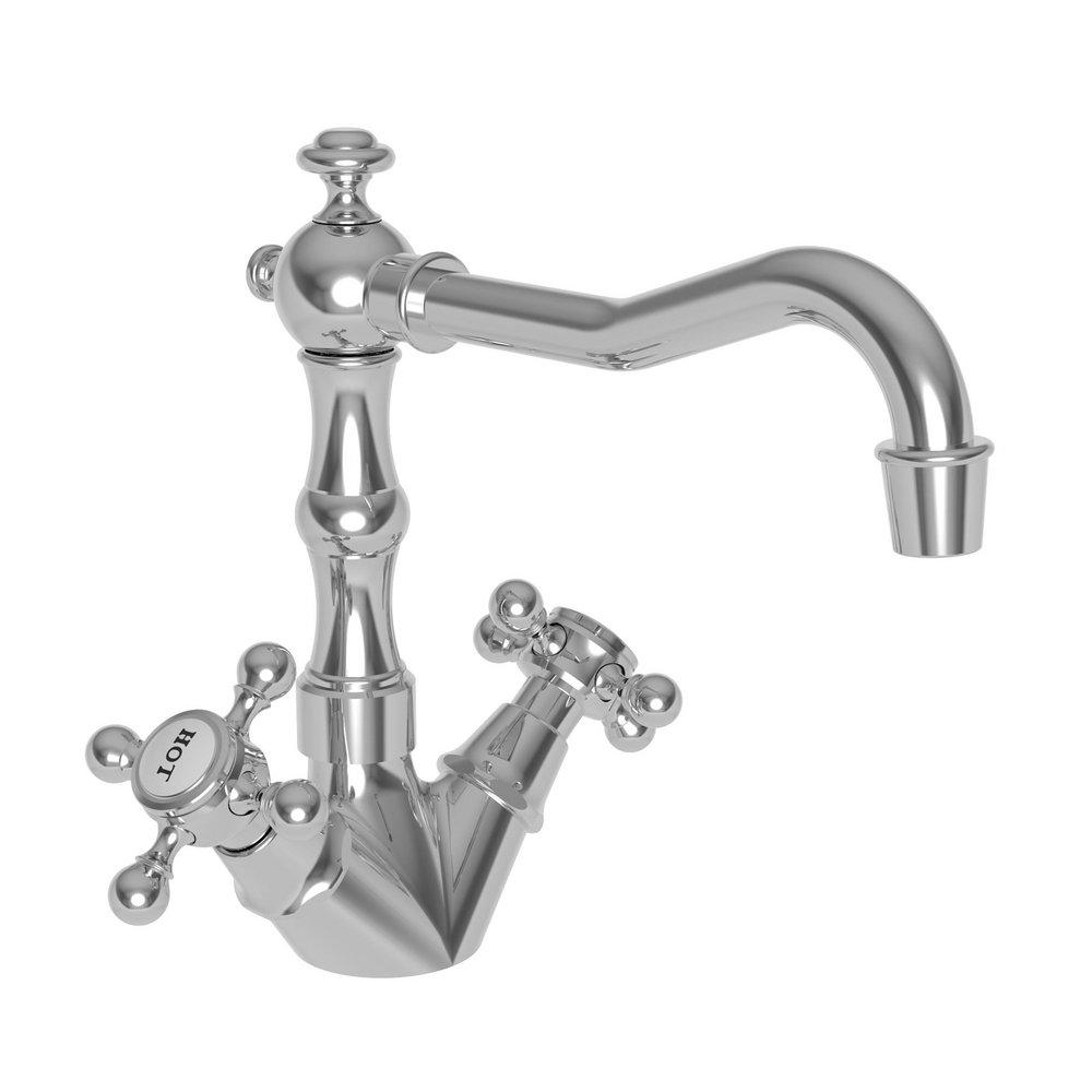 Newport Brass Polished Chrome Prep Sink or Bar Faucet with Double Cross Handle 