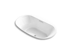 72 x 42 in. Soaker Drop-In Bathtub with Center Drain in White