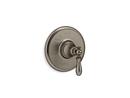Tub and Shower Pressure Balancing Valve with Single Lever Handle in Vintage Nickel