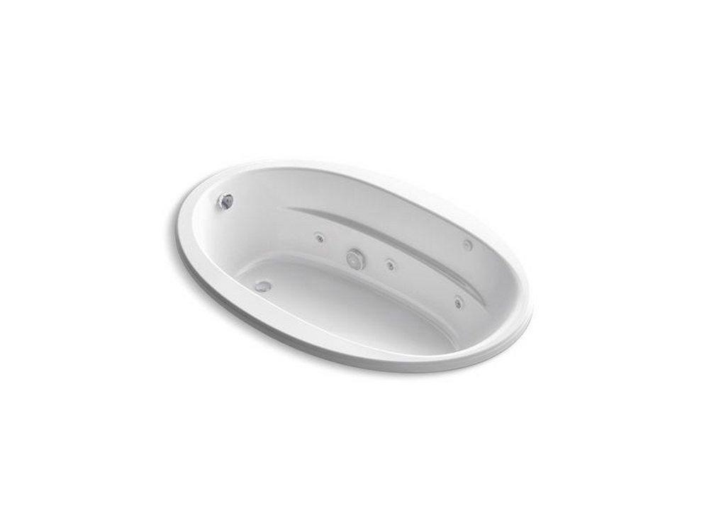 White 66 x 42 in. Whirlpool Drop-In Bathtub 