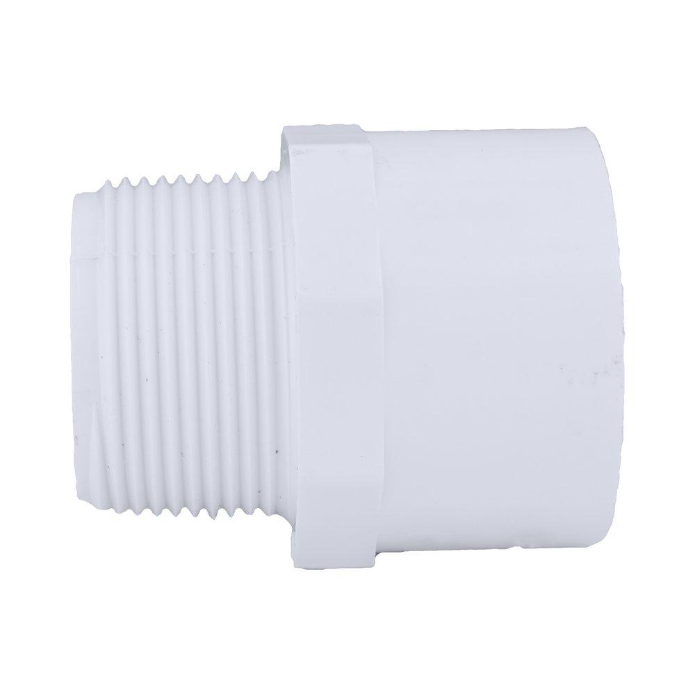White PVC Schedule 40 Male Adapter 