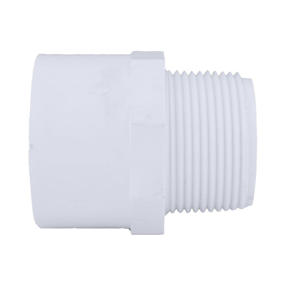 White PVC Schedule 40 Male Adapter 