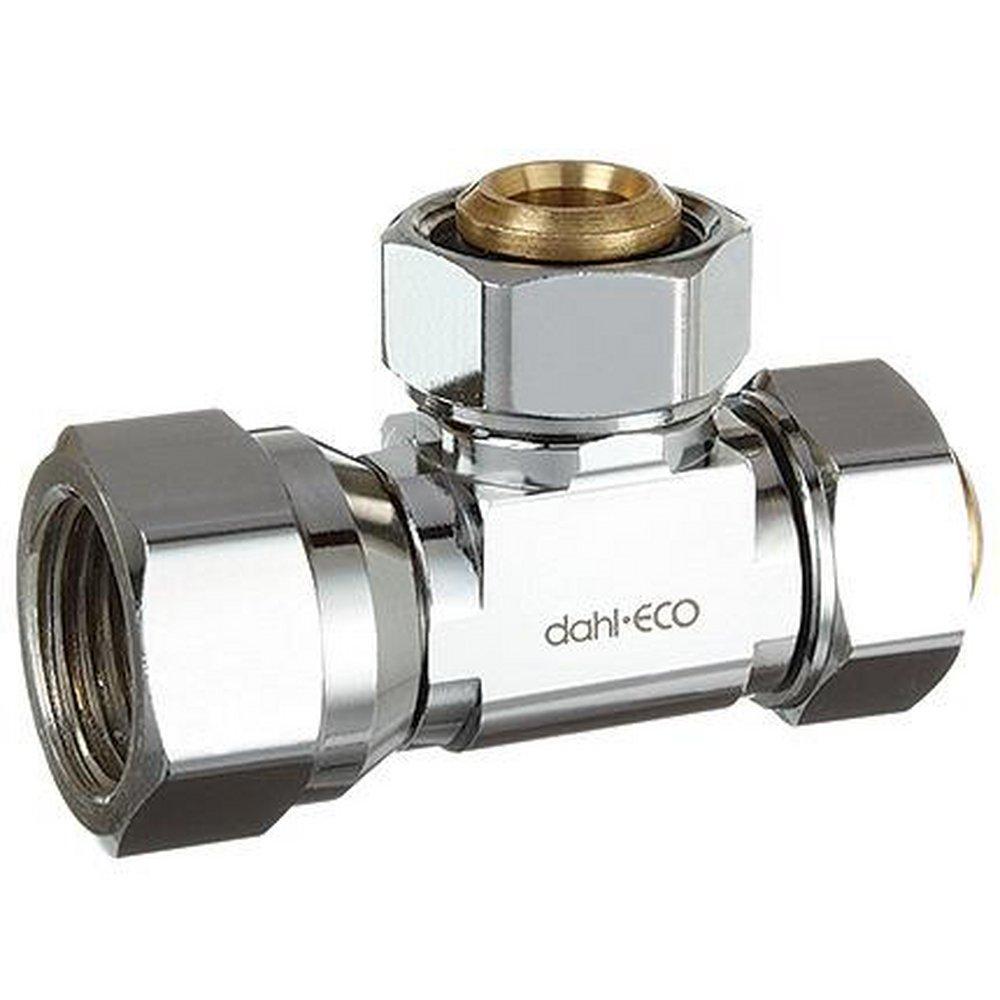 dahl Valve Chrome Plated FIPS x OD Compression Brass Reducing Tee 
