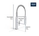 GROHE SuperSteel Infinity&trade; Single Handle Pull Down Kitchen Faucet 