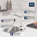 GROHE SuperSteel Infinity Single Handle Pull Down Kitchen Faucet 