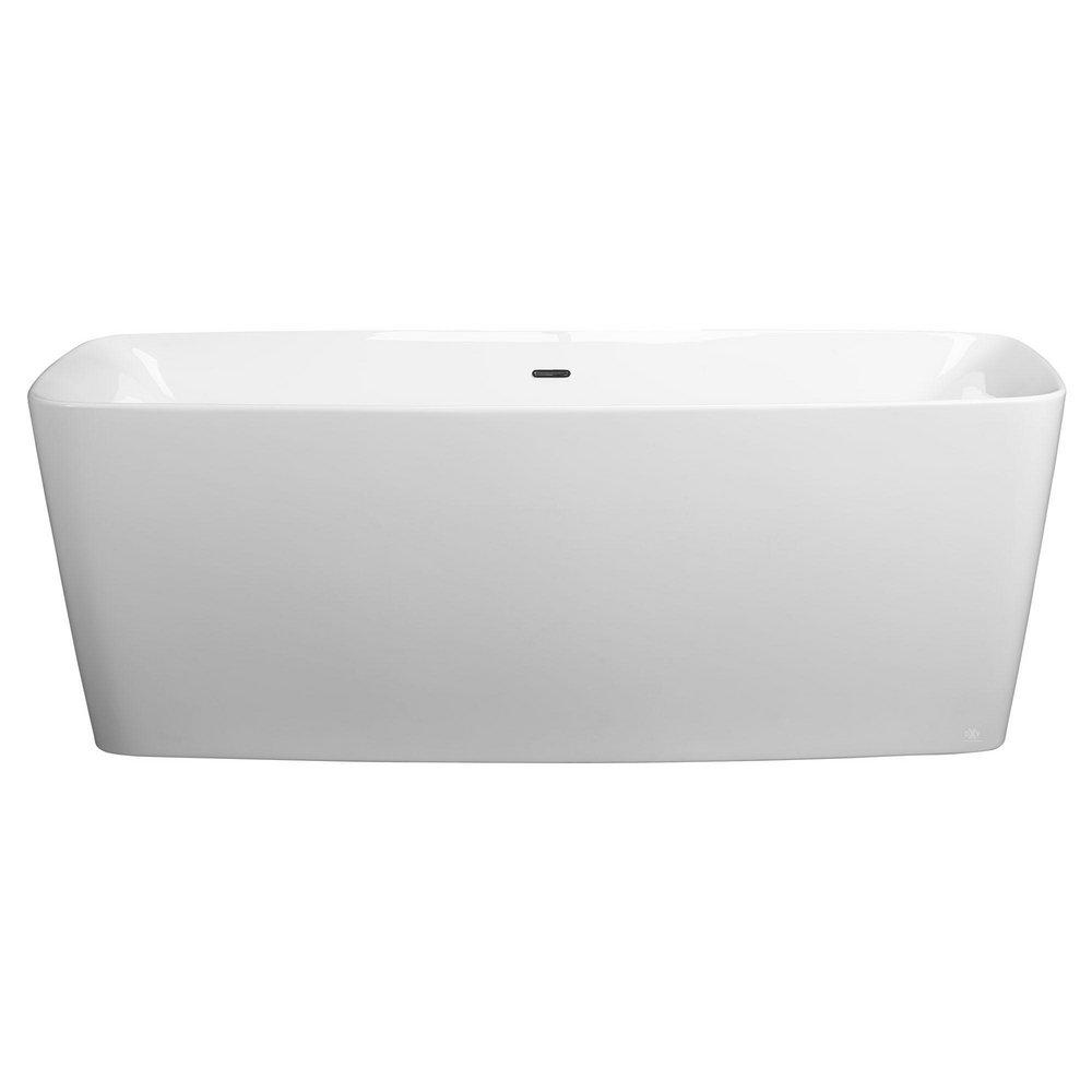 DXV Canvas White 66-3/4 x 33-5/16 in. Freestanding Bathtub with Center Drain 