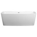 DXV Canvas White 66-3/4 x 33-5/16 in. Freestanding Bathtub with Center Drain 