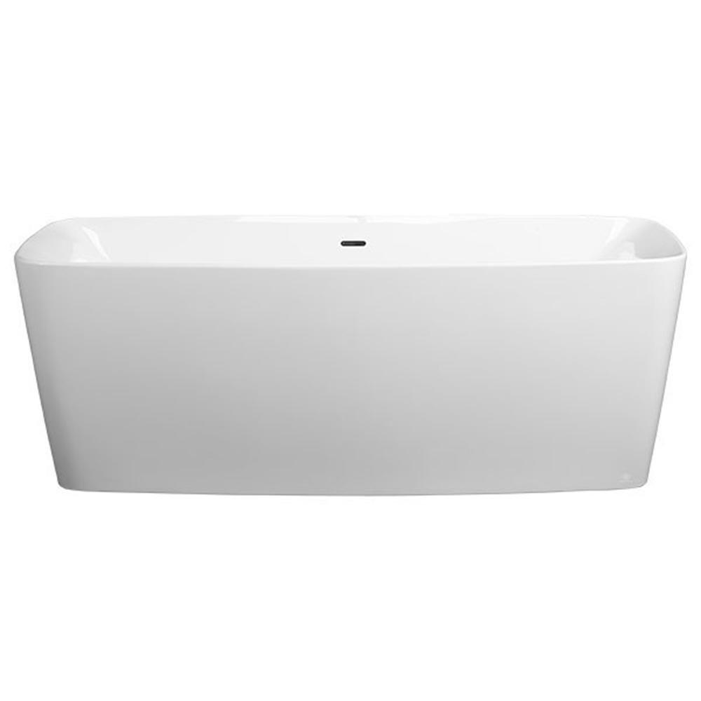 DXV Canvas White 66-3/4 x 33-5/16 in. Freestanding Bathtub with Center Drain 