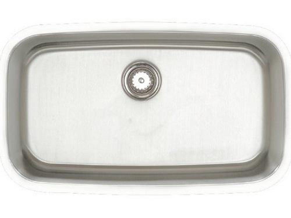 Amerisink Brushed Stainless Steel 31-19/50 x 18-1/2 in. 1 Hole Stainless Steel Single Bowl Undermount Kitchen Sink 
