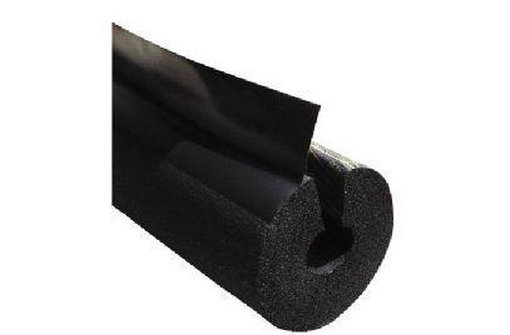 K-Flex Black 1 in. x 6 ft. PVC Pipe Insulation with Overlap Tape in Black 
