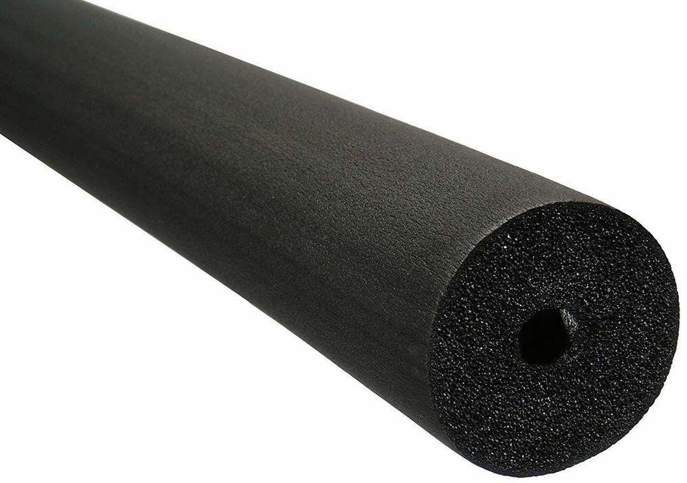 K-Flex Black 1 in. x 6 ft. PVC Pipe Insulation with Overlap Tape in Black 