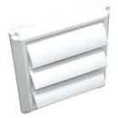 4 x 5-15/16 in. Louvered Hood in White