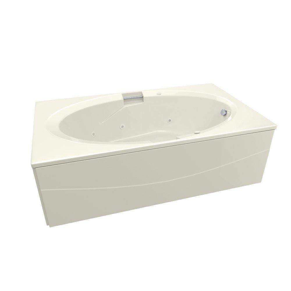 PROFLO&reg; Biscuit 72 x 42 in. Whirlpool Drop-In Bathtub 