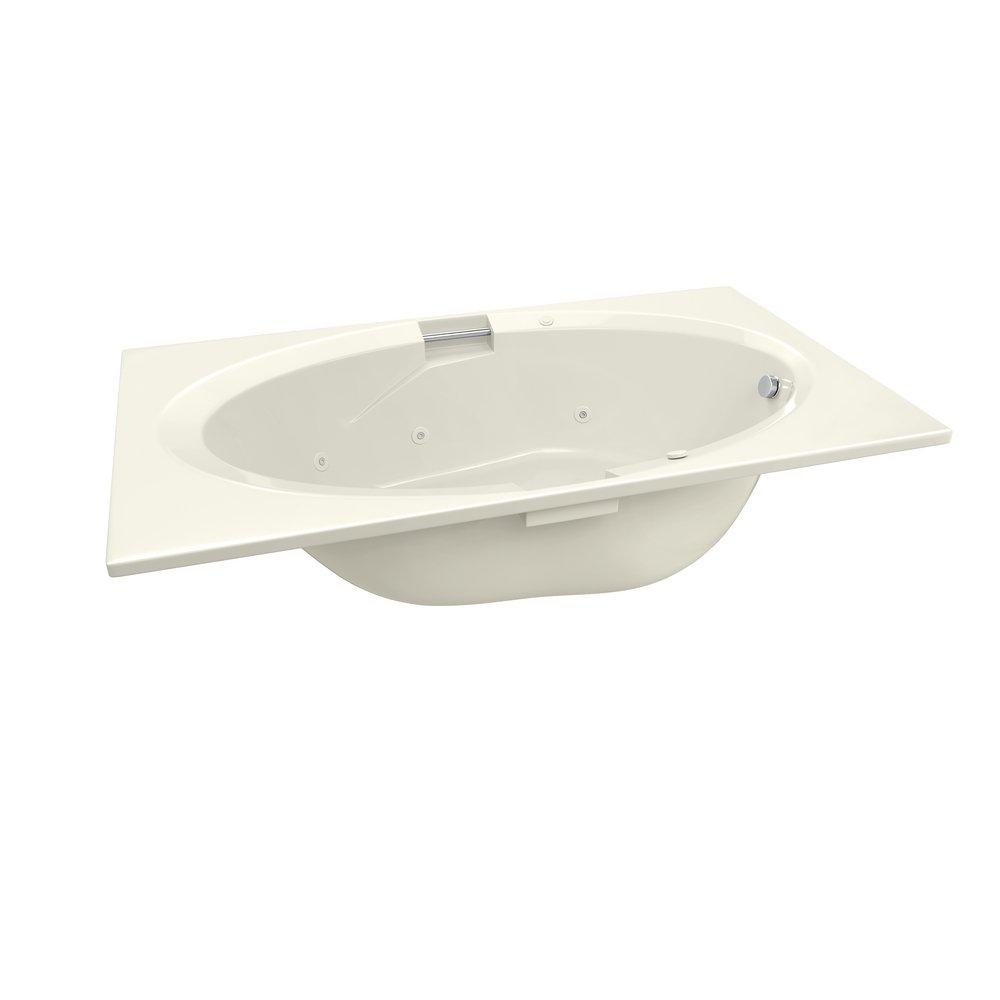 PROFLO&reg; Biscuit 72 x 42 in. Whirlpool Drop-In Bathtub 