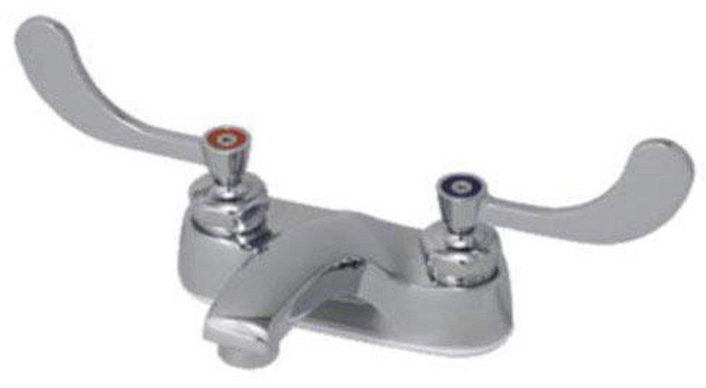 PROFLO&reg; Polished Chrome 1.5 gpm 4 in. Centerset Two Handle Deck Mount Bathroom Sink Faucet 