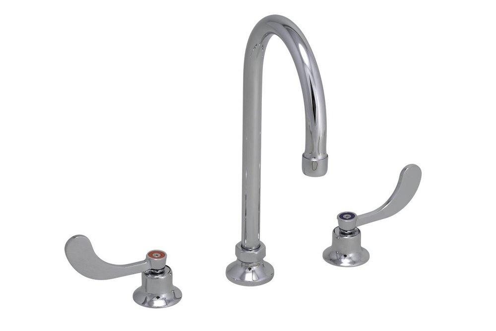 PROFLO&reg; Polished Chrome 1.5 gpm 8 in. Centerset Two Handle UM Gooseneck Bathroom Sink Faucet 