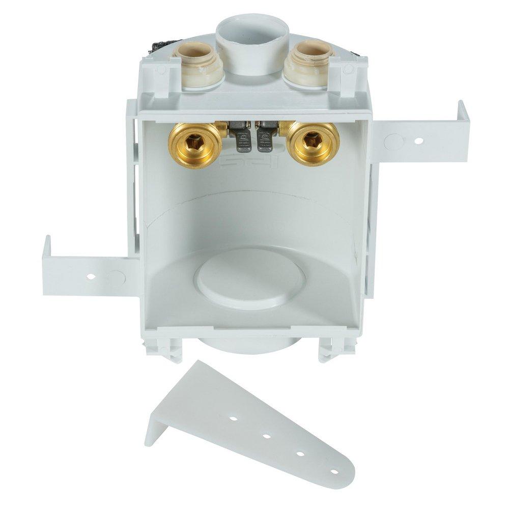 Water-Tite Polished Chrome 7 in x 5-1/4 in x 4-1/2 in Washing Machine Supply Box 