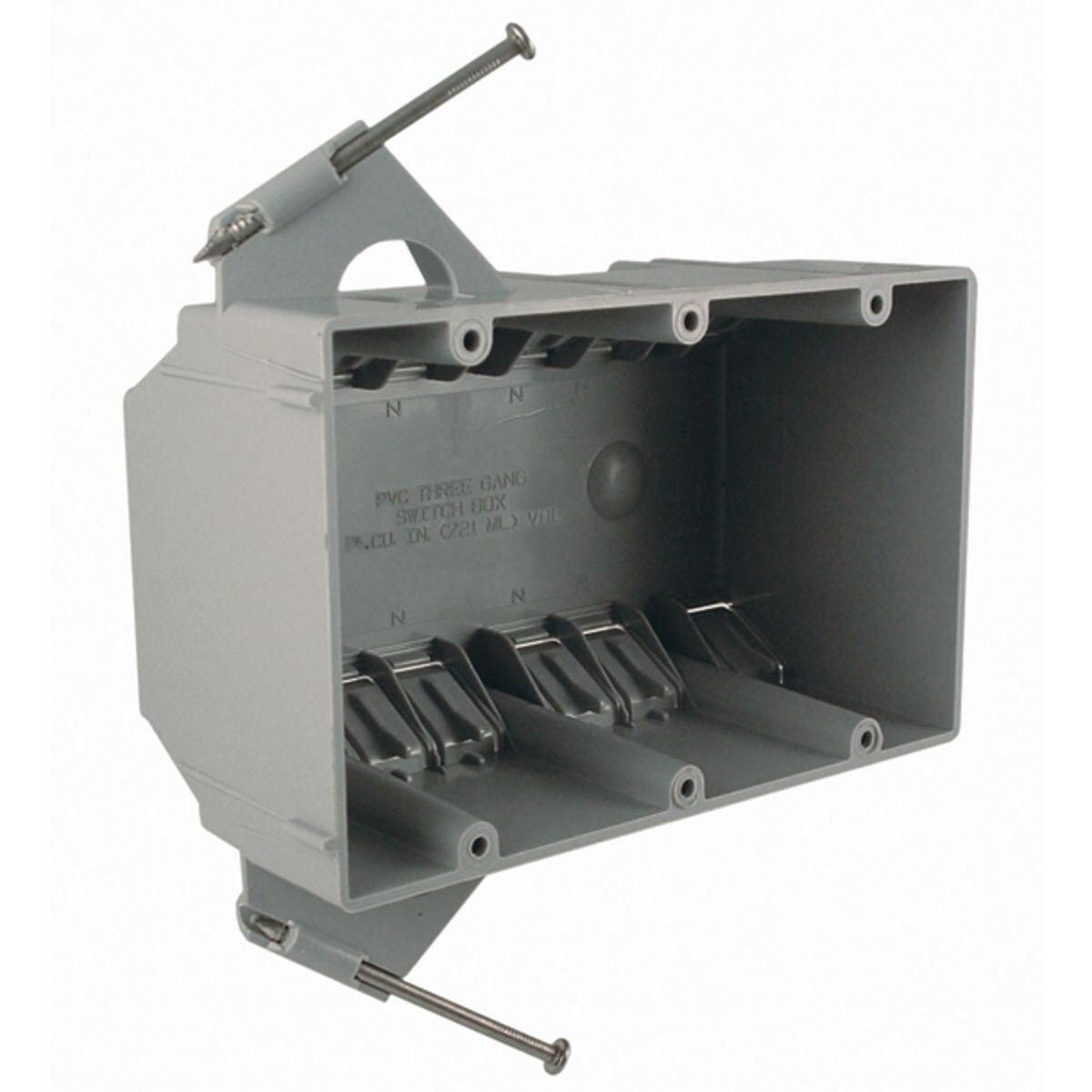 RACO Grey Box with Captive Nail 